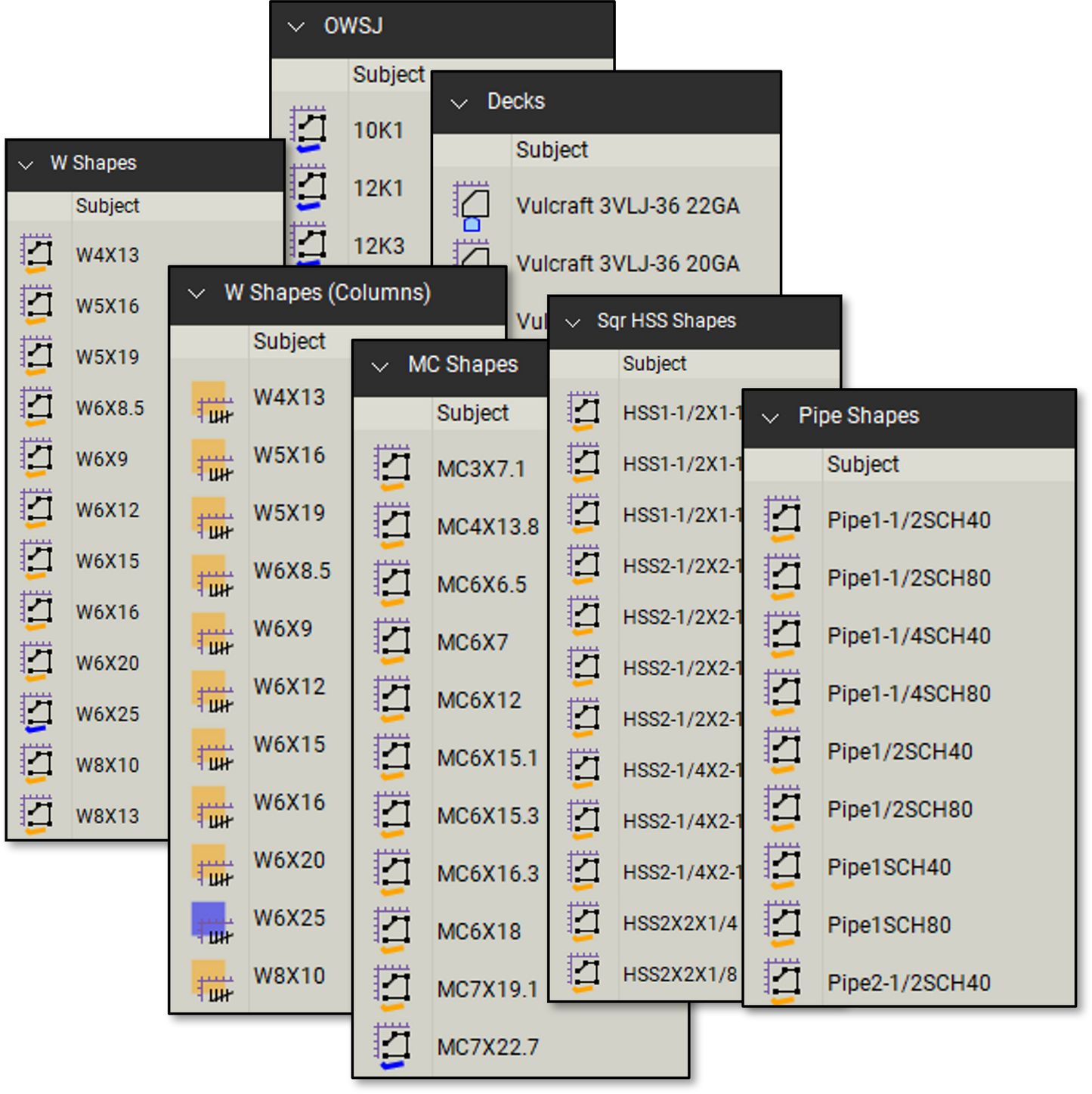 Structural Steel (Division 5) Takeoff & Estimating Bluebeam Tool Set