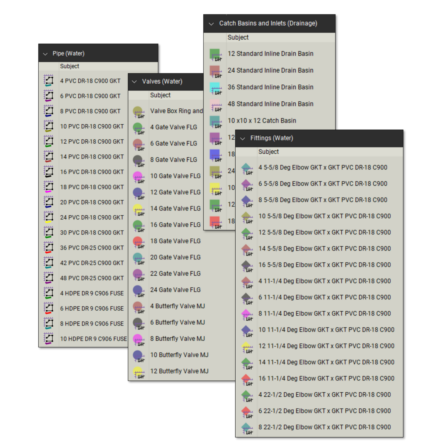 Site Utilities (Division 33) Takeoff & Estimating Bluebeam Tool Set