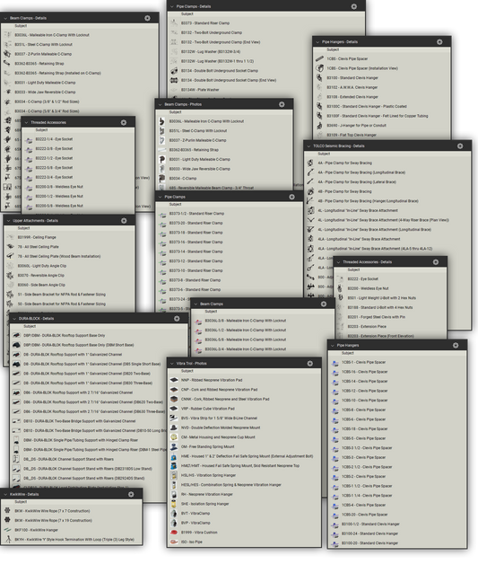 Markup in the Pipe Hangers and Supports Takeoff & Estimating Bluebeam tool set