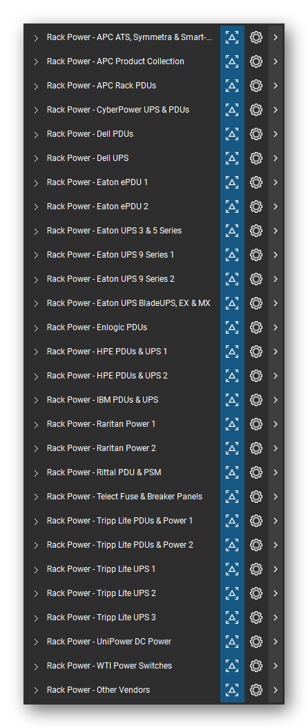 The Bluebeam Revu Tool Chest with the 28 tool sets of the Rack Power tool set loaded, closed to the set titles.