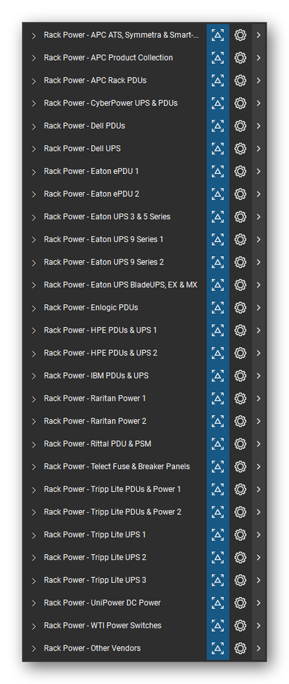 The Bluebeam Revu Tool Chest with the 28 tool sets of the Rack Power tool set loaded, closed to the set titles.