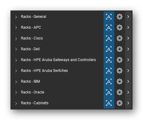 The Bluebeam Revu Tool Chest with the 9 tool sets of the Racks tool set loaded, closed to the set titles.