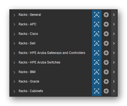 The Bluebeam Revu Tool Chest with the 9 tool sets of the Racks tool set loaded, closed to the set titles.