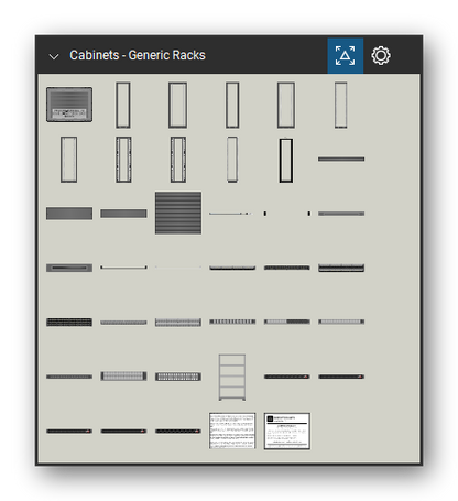 Racks, Cabinets & Cable Pathways tool set for Bluebeam Revu, Generic Racks set - 39 views of 38 devices, front and rear: Pelican Rack case Variable U, 42U Rack, 42U Wide Rack, 45U Rack, 45U Wide Rack, 47U Rack, 47U Wide Rack, 48U+12U Rack, 45U Relay Rack, Simple Variable height rack and 28 more. Tool Chest in Symbol view.