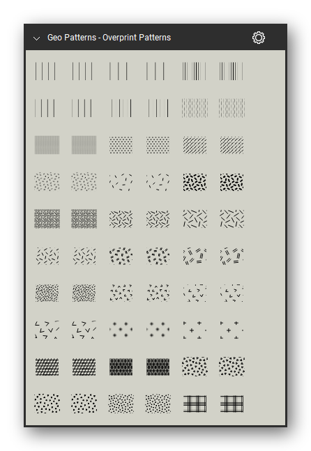 Geologic Hatch Patterns & Map Units tool set for Bluebeam Revu: Overprint Patterns set, tools 61-120 of 178 - Sedimentary pattern 218 (vertical lines, wide spacing), Sedimentary pattern 219 (vertical lines, widest spacing), Sedimentary pattern 226 (close vertical lines), Sedimentary pattern 228 (medium vertical lines, wide spacing), Sedimentary pattern 229 (vertical lines, medium spacing) and 25 more. Tool Chest in Symbol view.