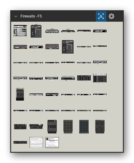 Firewalls & Security Appliances tool set for Bluebeam Revu, F5 set - 43 tools: VIPRION, ARX 6000, ARX 1000, ARX 500, arx500 - ARX, ARX1500, ARX2000, ARX2500, ARX4000, arx6000 - ARX and 33 more. Tool Chest in Symbol view.