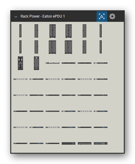 Rack Power tool set for Bluebeam Revu, Eaton ePDU 1 set (tools 1-48 of 246) - 48 views of 33 devices, front and rear: SMSC Left <225kVA, FMSC Left <225kVA, PDU 20-200kVA, PDU 225kVA, FMSC Rght <225kVA, SMSC Rght <225kVA, SMSC Left 300kVA, FMSC Left 300kVA, PDU K20 225kVA, PDU 300kVA and 23 more. Tool Chest in Symbol view.