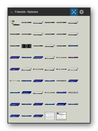 Firewalls & Security Appliances tool set for Bluebeam Revu, Radware set - 51 views of 33 devices, front, rear and isometric: Radware, Inc., LinkProof 5GBIC 16FE, LinkProof 5GBIC 16FE (MFS), FireProof 5GBIC 16FE, FireProof 5GBIC 16FE (MFS), CSD 5GBIC 16FE, CSD 5GBIC 16FE (MFS), WSD 5GBIC 16FE, WSD 5GBIC 16FE (MFS), GBIC and 23 more. Tool Chest in Symbol view.