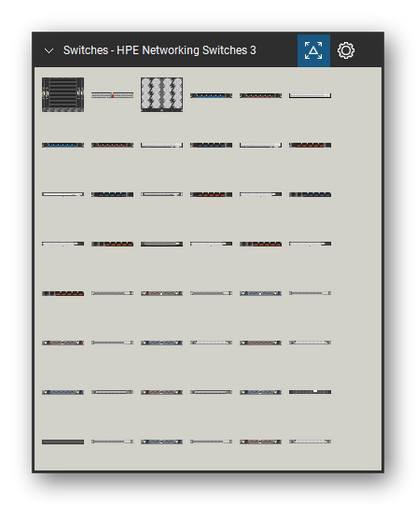Network Switches & Routers tool set for Bluebeam Revu, HPE Networking Switches 3 set (tools 1-48 of 86) - 48 views of 28 devices, rear: JC910A 9960 C1 8-slot Switch, JC912A 9960 LC1 32x100G Line Card, JL444A 6822 48XG 6QSFP28 x86 ONIE Switch B2F, JL443A 6822 48XG 6QSFP28 x86 ONIE Switch F2B, JL442A 6822 48XG 6QSFP28 x86 ONIE Switch, JL441A 6822 48XG 6QSFP28 x86 ONIE Switch B2F, JL440A 6822 48XG 6QSFP28 x86 ONIE Switch F2B, JL318A 6921 48SFP+ 6QSFP+ x86 ONIE AC B2F and more. Tool Chest in Symbol view.