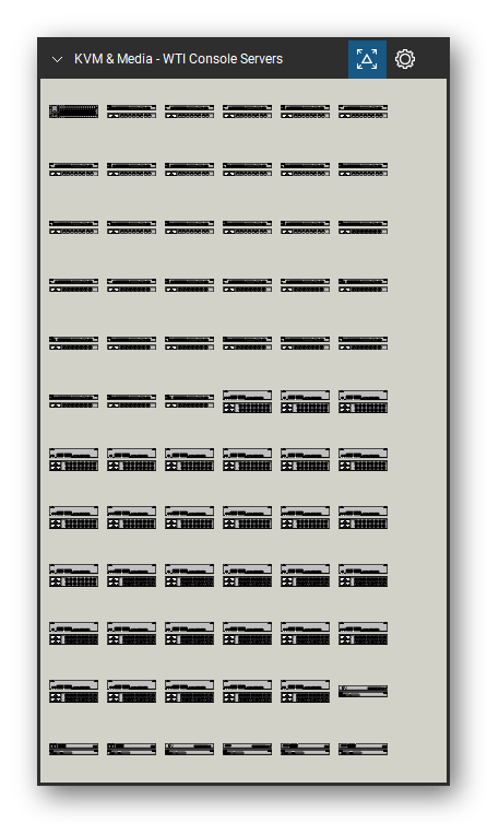 KVM, Console Servers & Media Converters tool set for Bluebeam Revu, WTI Console Servers set (tools 1-72 of 133) - 72 tools: WTI AFS-16-1, WTI CPM-800-1-ECAM, WTI CPM-800-1, WTI CPM-800-A, WTI CPM-800-1-AM, WTI CPM-800-1-C, WTI CPM-800-1-CA, WTI CPM-800-1-CAM, WTI CPM-800-1-CM, WTI CPM-800-1-E and 61 more. Tool Chest in Symbol view.