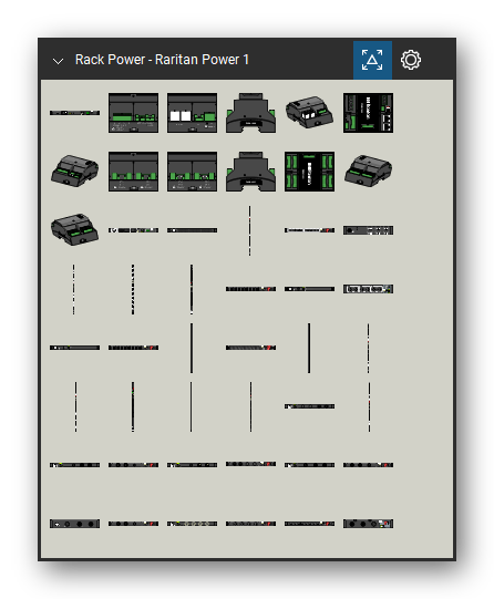 Rack Power tool set for Bluebeam Revu, Raritan Power 1 set (tools 1-48 of 265) - 48 views of 25 devices, front, rear, side, top and isometric: MPMC-1001, MPMM-1000, MPMP-1960, EMX2-888, MPX2-1972, MPX2-4167R, MPX2-5940, MPX2-5104-X2-V2, MPX2-5941V-V2, PX2-1488C and 15 more. Tool Chest in Symbol view.