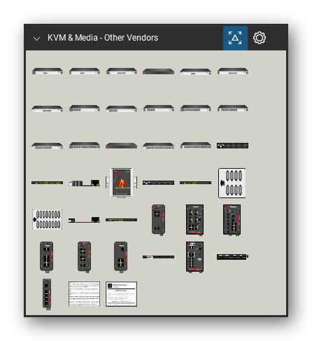 KVM, Console Servers & Media Converters tool set for Bluebeam Revu, Other Vendors set - 37 tools: Avocent ACS6004MDAC_b, Avocent ACS6004MSAC_b, Avocent ACS6008MDAC_b, Avocent ACS6008MDAC_f, Avocent ACS6004MSDC_b, Avocent ACS6008MSAC_b, Avocent ACS6008MSDC_b, Avocent ACS6016DAC_b, Avocent ACS6016MDDC_b, Avocent ACS6016MSAC_b and 27 more. Tool Chest in Symbol view.