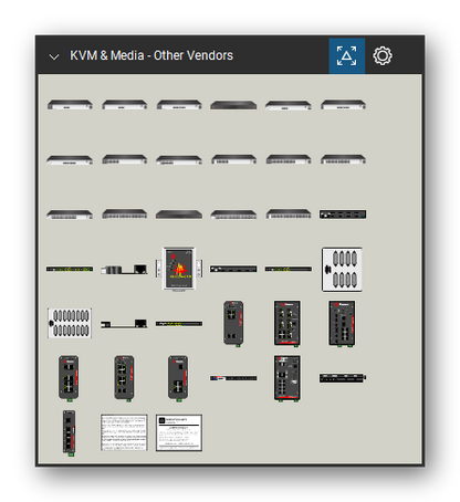 KVM, Console Servers & Media Converters tool set for Bluebeam Revu, Other Vendors set - 37 tools: Avocent ACS6004MDAC_b, Avocent ACS6004MSAC_b, Avocent ACS6008MDAC_b, Avocent ACS6008MDAC_f, Avocent ACS6004MSDC_b, Avocent ACS6008MSAC_b, Avocent ACS6008MSDC_b, Avocent ACS6016DAC_b, Avocent ACS6016MDDC_b, Avocent ACS6016MSAC_b and 27 more. Tool Chest in Symbol view.