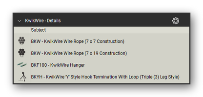 Kwikwire cable symbols in the Pipe Hangers and Supports Takeoff & Estimating Bluebeam tool set