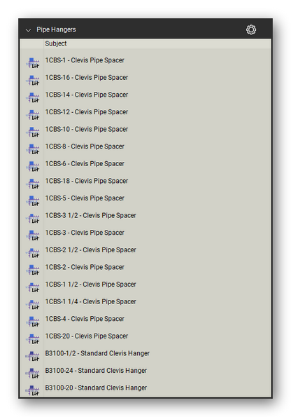 Count tools in the Pipe Hangers and Supports Takeoff & Estimating Bluebeam tool set (sheet 1 of 16)