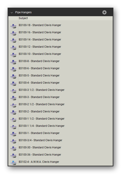 Count tools in the Pipe Hangers and Supports Takeoff & Estimating Bluebeam tool set (sheet 2 of 16)