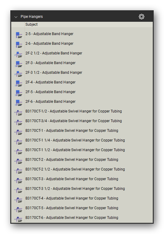 Count tools in the Pipe Hangers and Supports Takeoff & Estimating Bluebeam tool set (sheet 8 of 16)