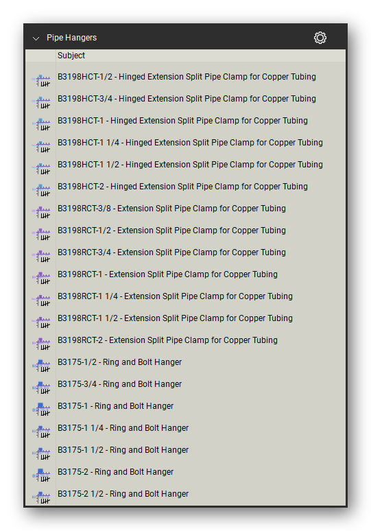 Count tools in the Pipe Hangers and Supports Takeoff & Estimating Bluebeam tool set (sheet 11 of 16)