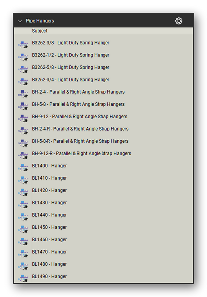 Count tools in the Pipe Hangers and Supports Takeoff & Estimating Bluebeam tool set (sheet 16 of 16)