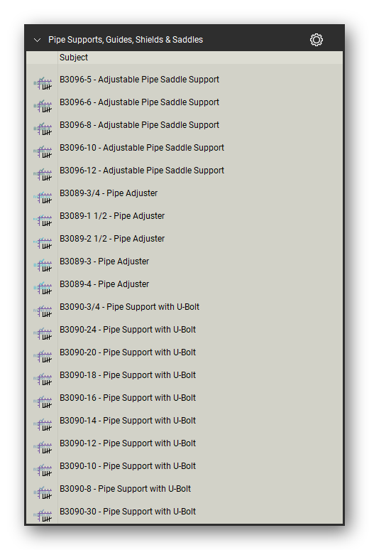Guides shields count tools in the Pipe Hangers and Supports Takeoff & Estimating Bluebeam tool set (sheet 3 of 3)