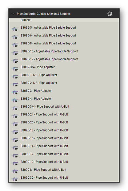 Guides shields count tools in the Pipe Hangers and Supports Takeoff & Estimating Bluebeam tool set (sheet 3 of 3)