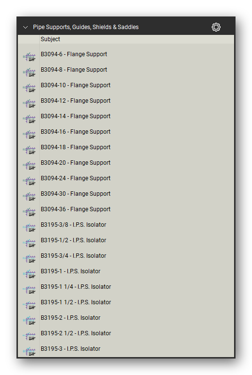 Pipe supports guides and shields count tools in a Bluebeam Revu tool set