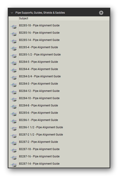 Pipe supports guides and shields count tools in a Bluebeam Revu tool set