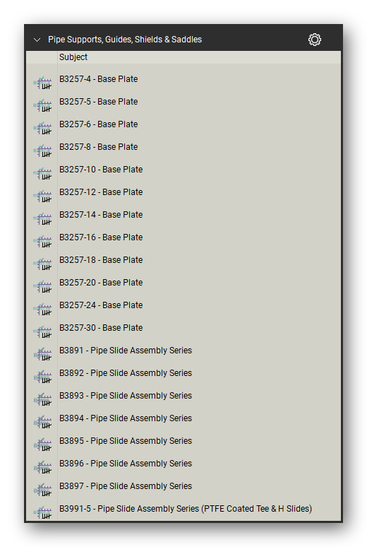 Pipe supports guides and shields count tools in a Bluebeam Revu tool set