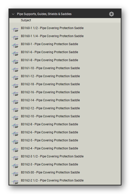 Pipe supports guides and shields count tools in a Bluebeam Revu tool set