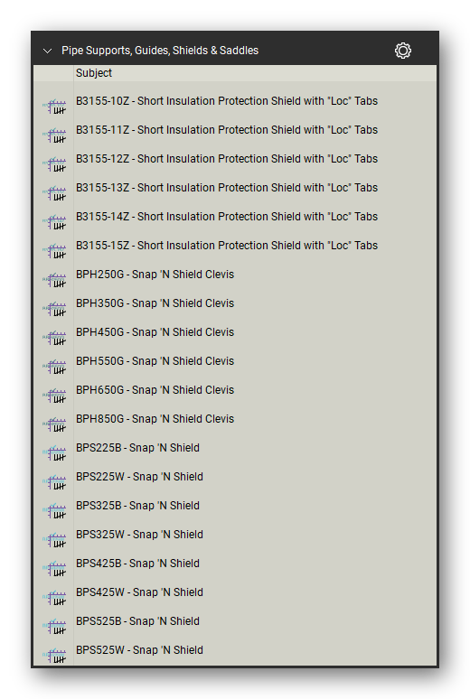 Pipe supports guides and shields count tools in a Bluebeam Revu tool set