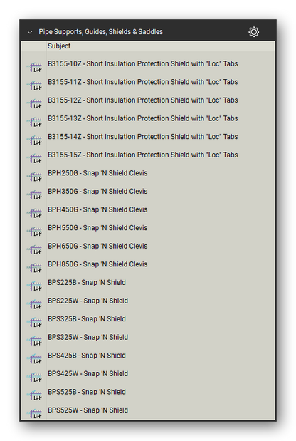 Pipe supports guides and shields count tools in a Bluebeam Revu tool set