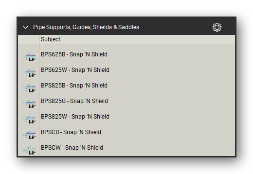 Pipe supports guides and shields count tools in a Bluebeam Revu tool set