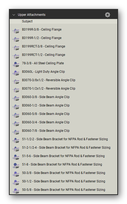 Upper attachments count tools in a Bluebeam Revu tool set