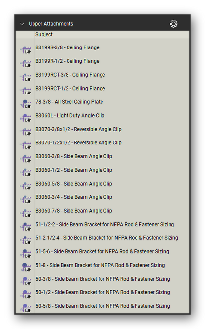 Upper attachments count tools in a Bluebeam Revu tool set