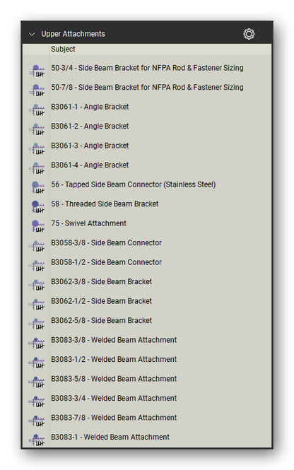 Upper attachments count tools in a Bluebeam Revu tool set