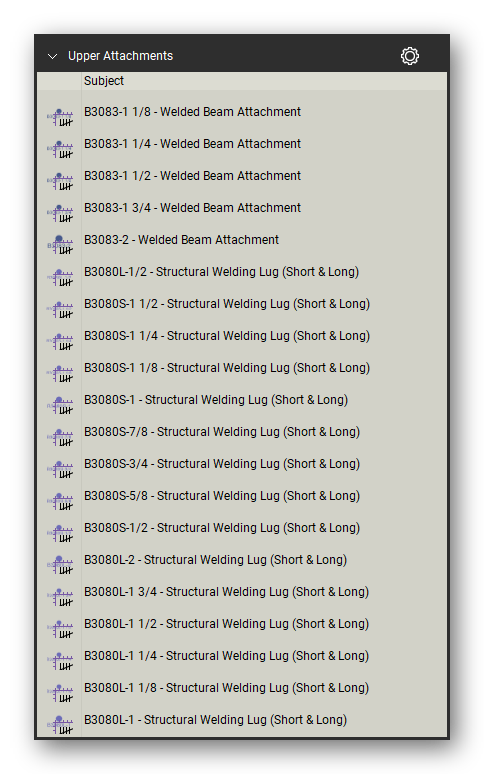 Upper attachments count tools in a Bluebeam Revu tool set