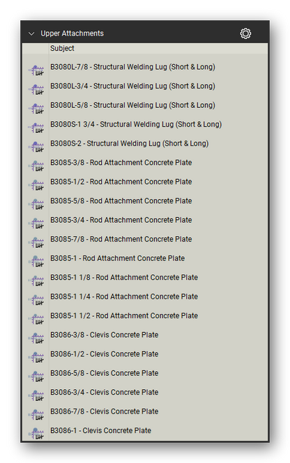 Upper attachments count tools in a Bluebeam Revu tool set