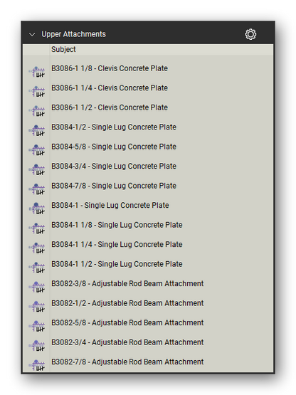 Upper attachments count tools in a Bluebeam Revu tool set