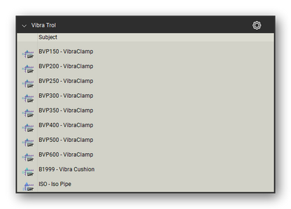 Vibra trol vibration isolation count tools in a Bluebeam Revu tool set