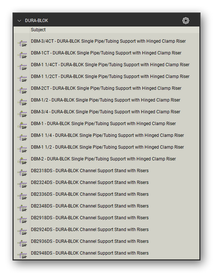 Dura blok roof top supports count tools in a Bluebeam Revu tool set
