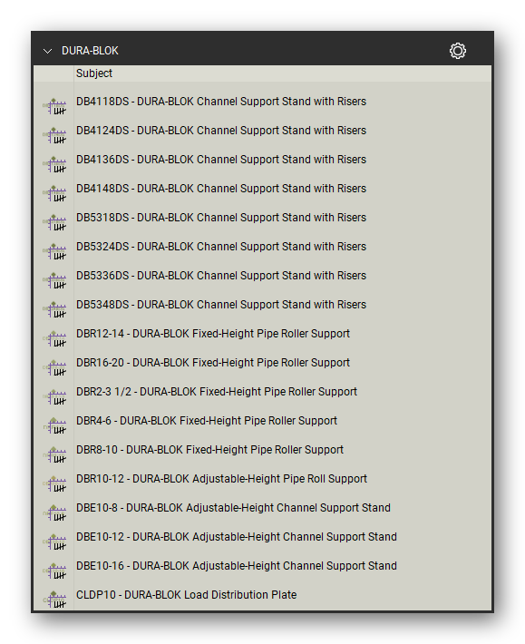 Dura blok roof top supports count tools in a Bluebeam Revu tool set