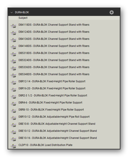 Dura blok roof top supports count tools in a Bluebeam Revu tool set