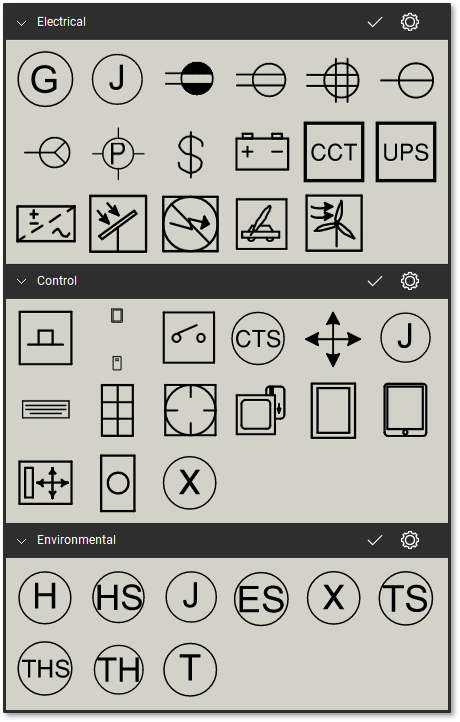 AV & Control Symbols (ANSI-J-STD-710) Bluebeam Tool Set