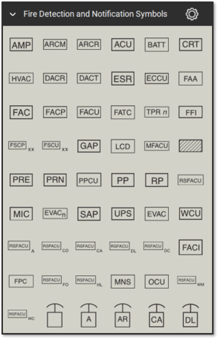 Fire Safety and Emergency Symbols Bluebeam Tool Set