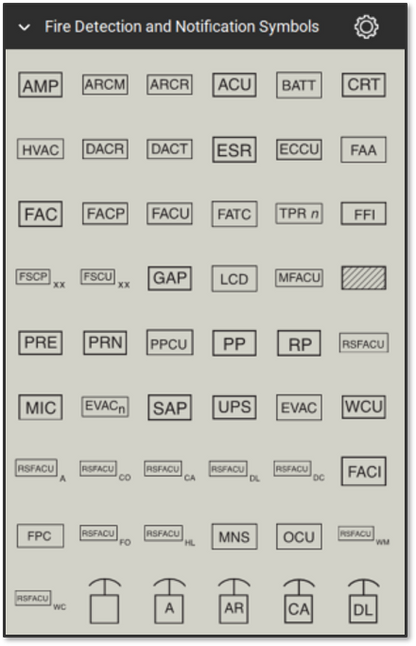 Fire Safety and Emergency Symbols Bluebeam Tool Set