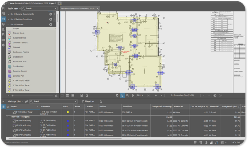 Bluebeam Transparent Bluebeam Revu® Construction Takeoff & Estimating Tool Set – MarkupToolSets