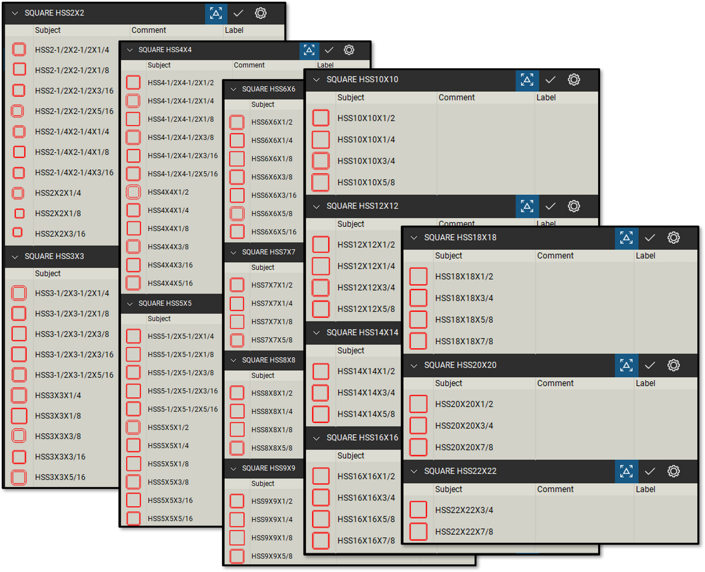 Structural Bluebeam Tool Set